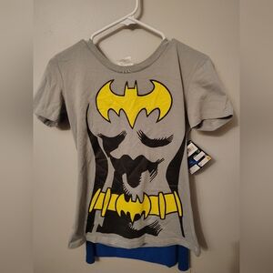 Women's Size Medium Batgirl Gray and Yellow Superhero T-Shirt